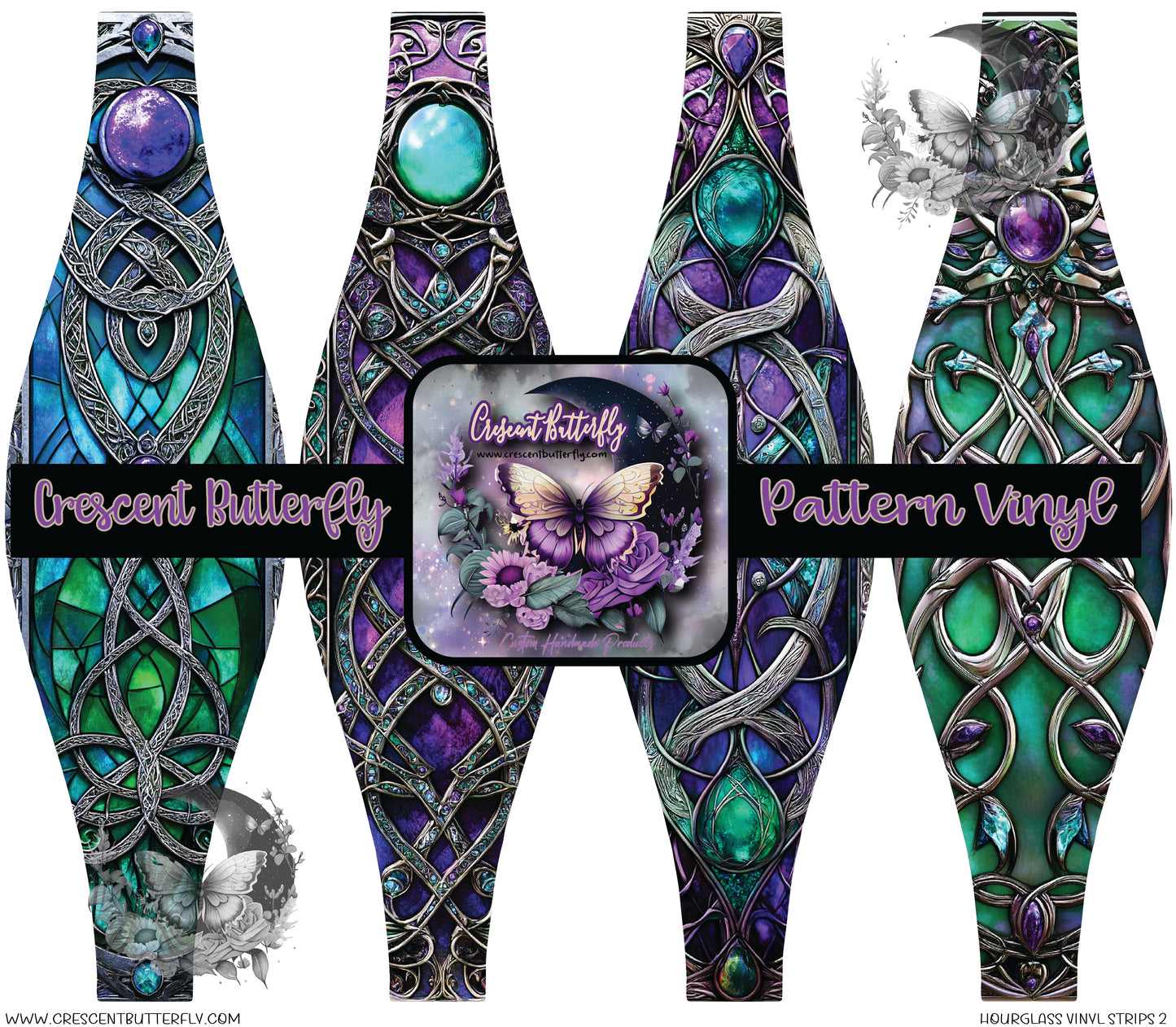 Hourglass Vinyl Strips 2 Printed Vinyl Sheet/Wrap