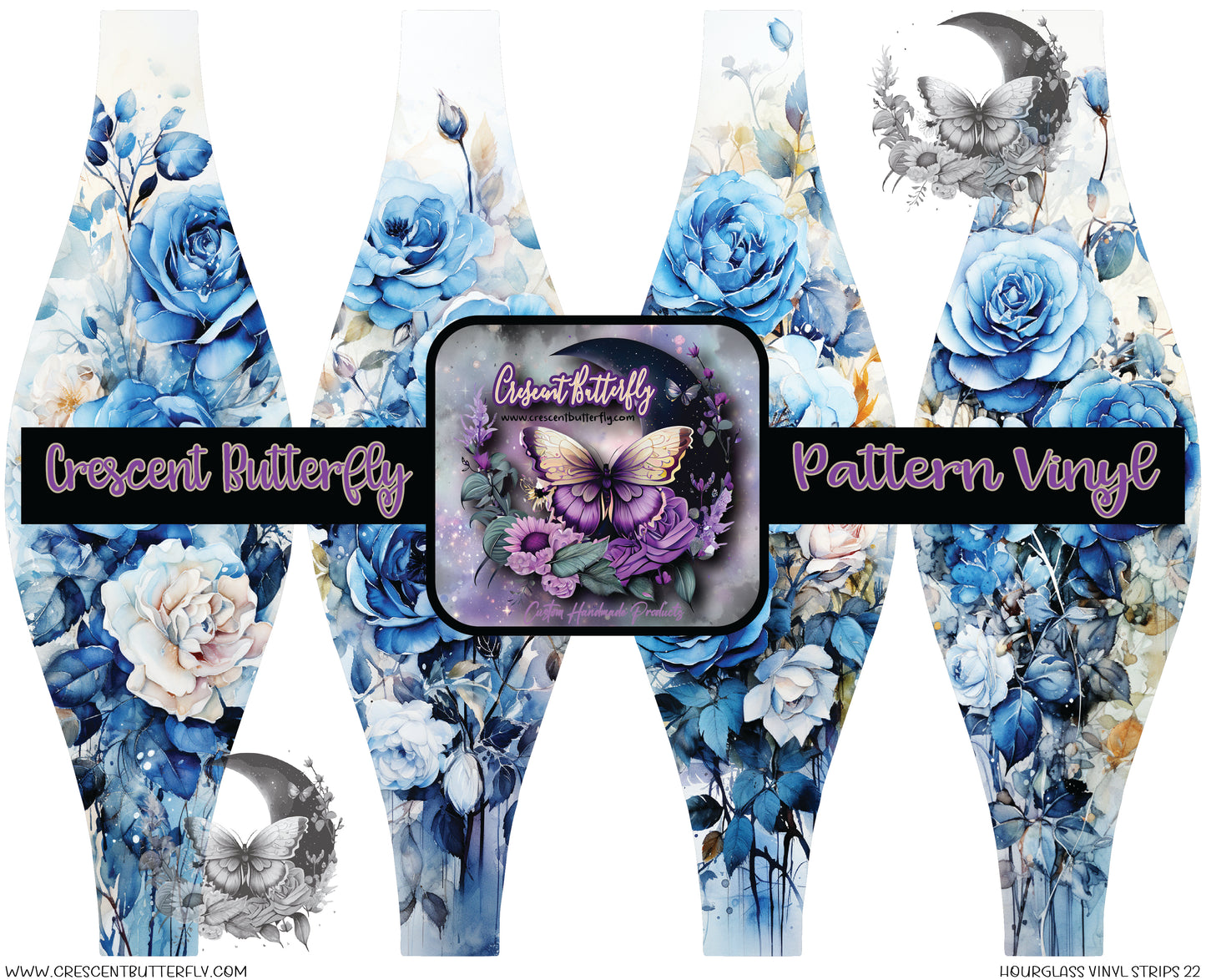 Hourglass Vinyl Strips 22 Printed Vinyl Sheet/Wrap