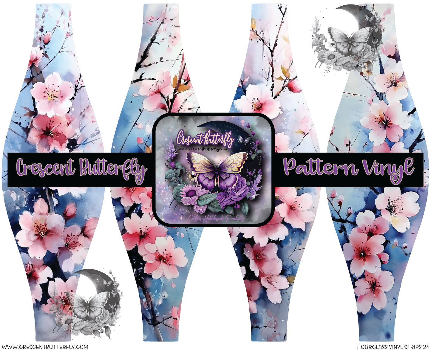 Hourglass Vinyl Strips 24 Printed Vinyl Sheet/Wrap