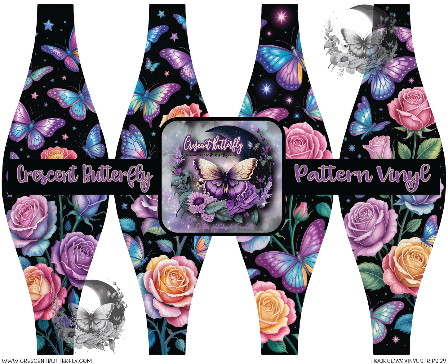 Hourglass Vinyl Strips 29 Printed Vinyl Sheet/Wrap