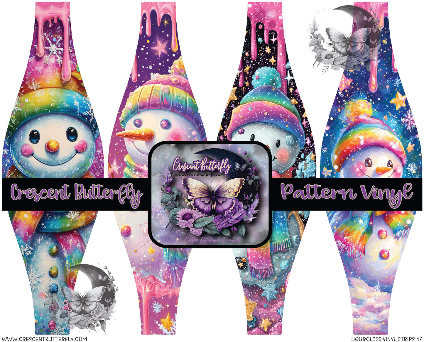 Hourglass Vinyl Strips 47 Printed Vinyl Sheet/Wrap