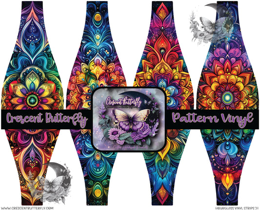 Hourglass Vinyl Strips 51 Printed Vinyl Sheet/Wrap