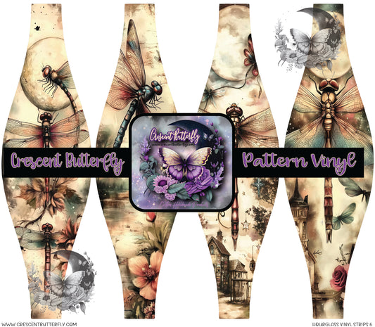 Hourglass Vinyl Strips 6 Printed Vinyl Sheet/Wrap