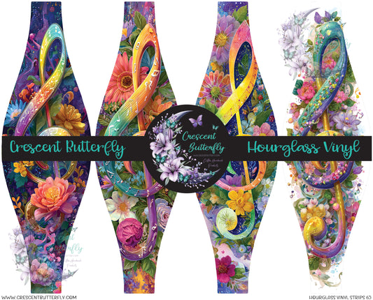 Hourglass Vinyl Strips 65 Printed Vinyl Sheet/Wrap