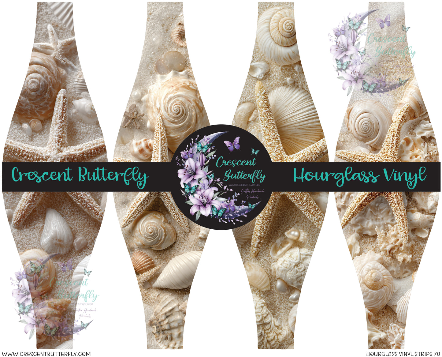 Hourglass Vinyl Strips 70 Printed Vinyl Sheet/Wrap