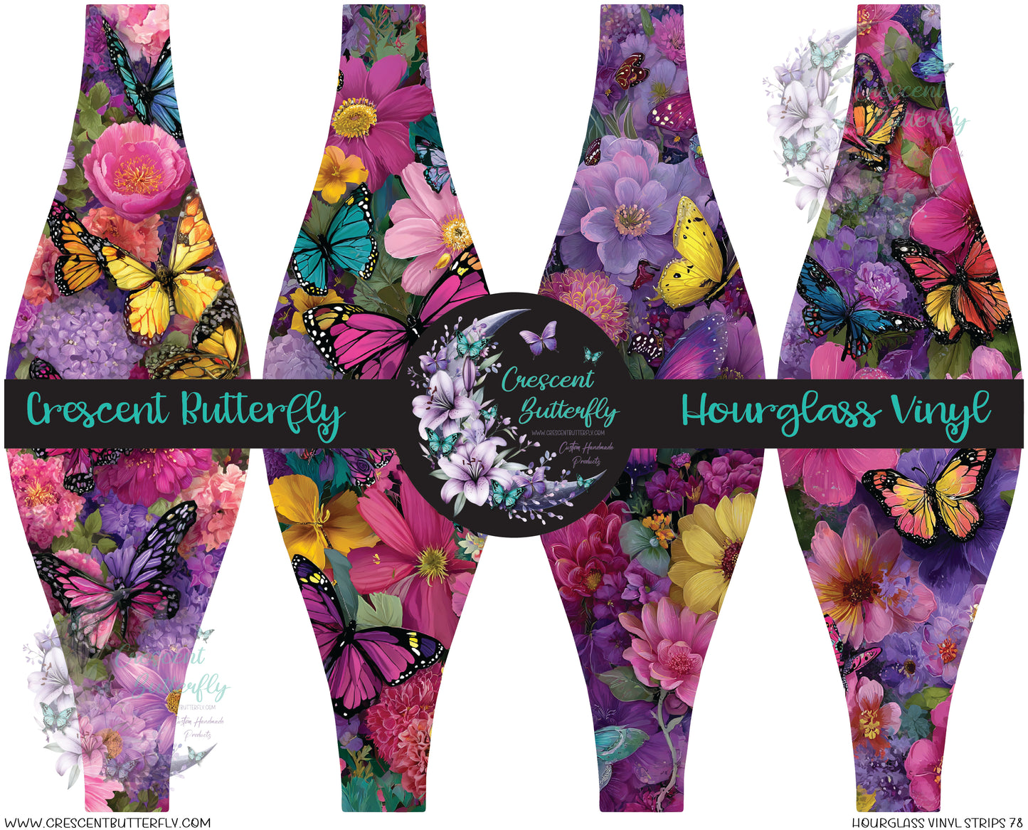 Hourglass Vinyl Strips 78 Printed Vinyl Sheet/Wrap