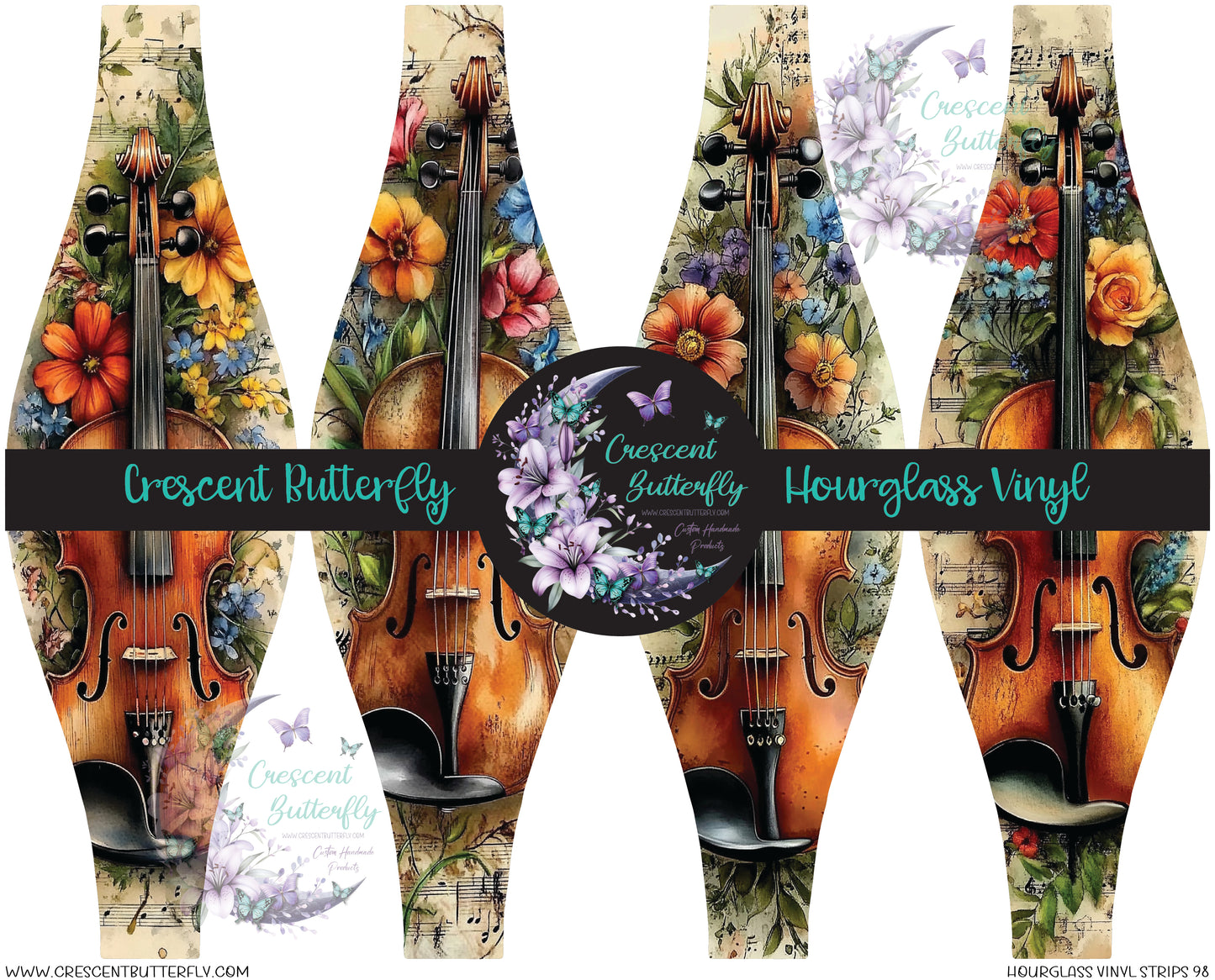 Hourglass Vinyl Strips 98 Printed Vinyl Sheet/Wrap