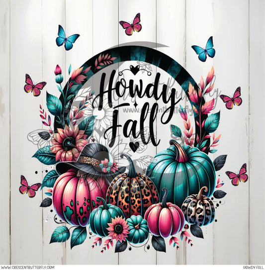 Howdy Fall Printed Vinyl Sheet/Wrap