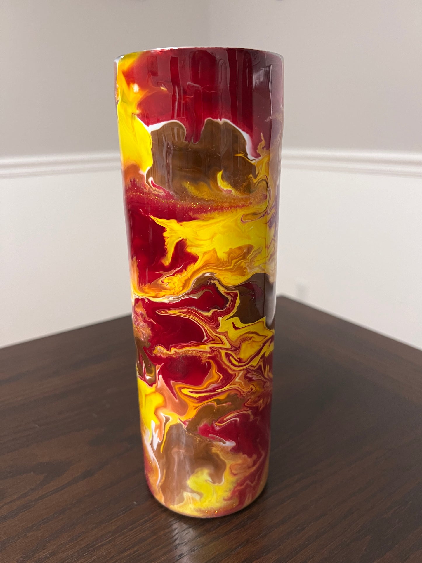 RTS #45 Autumn Swirl -30oz Skinny Tumbler-Pre Made-RTS