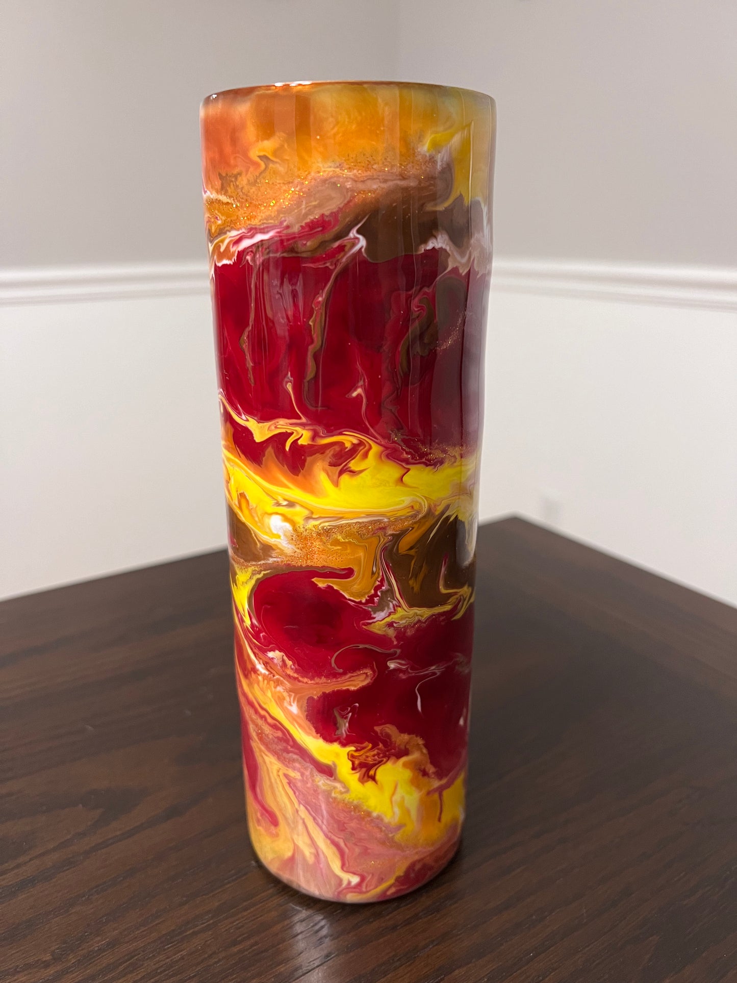 RTS #45 Autumn Swirl -30oz Skinny Tumbler-Pre Made-RTS