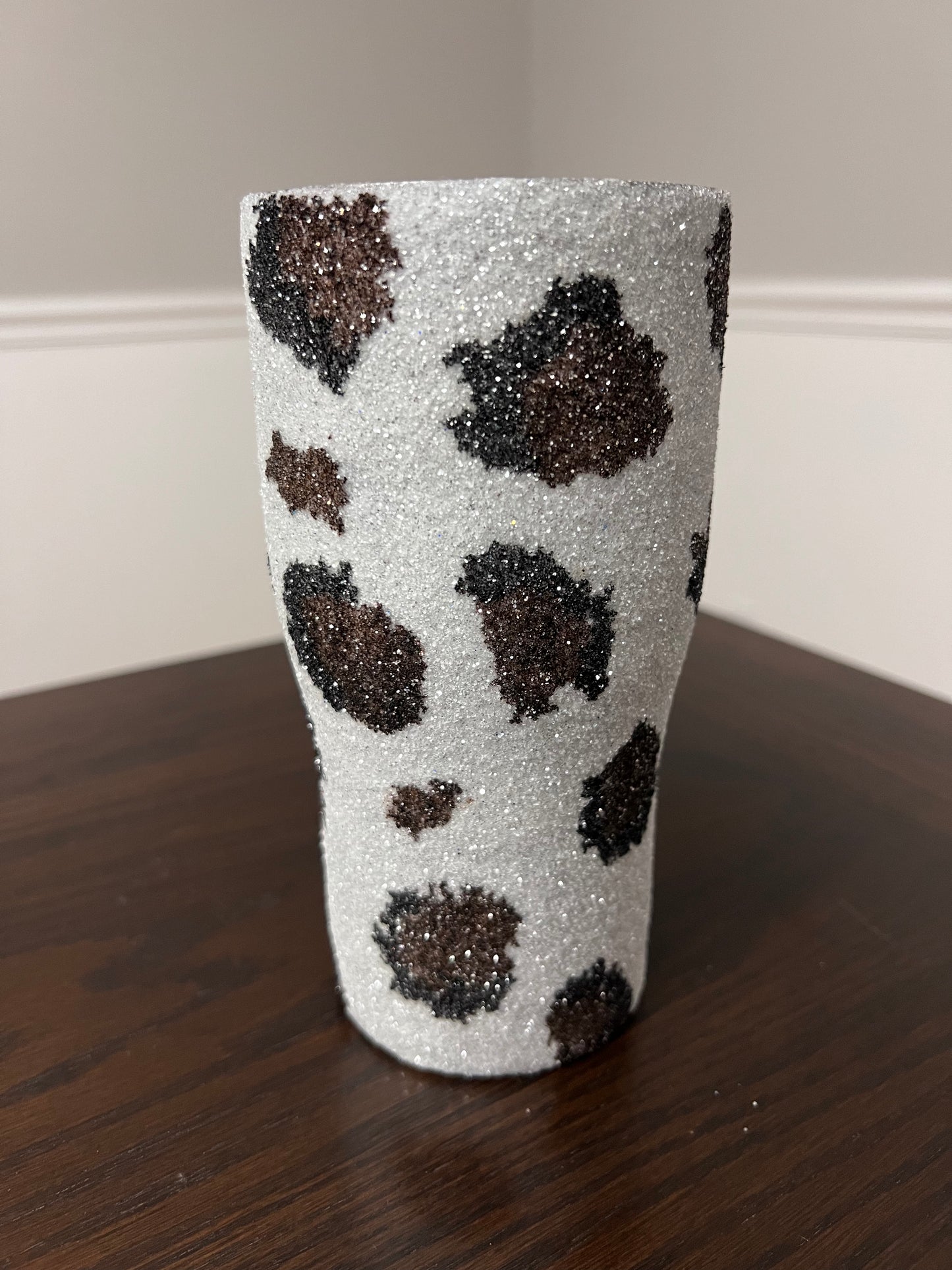 RTS #48 Glitter Cow Print -20oz Curve Tumbler-Pre Made-RTS