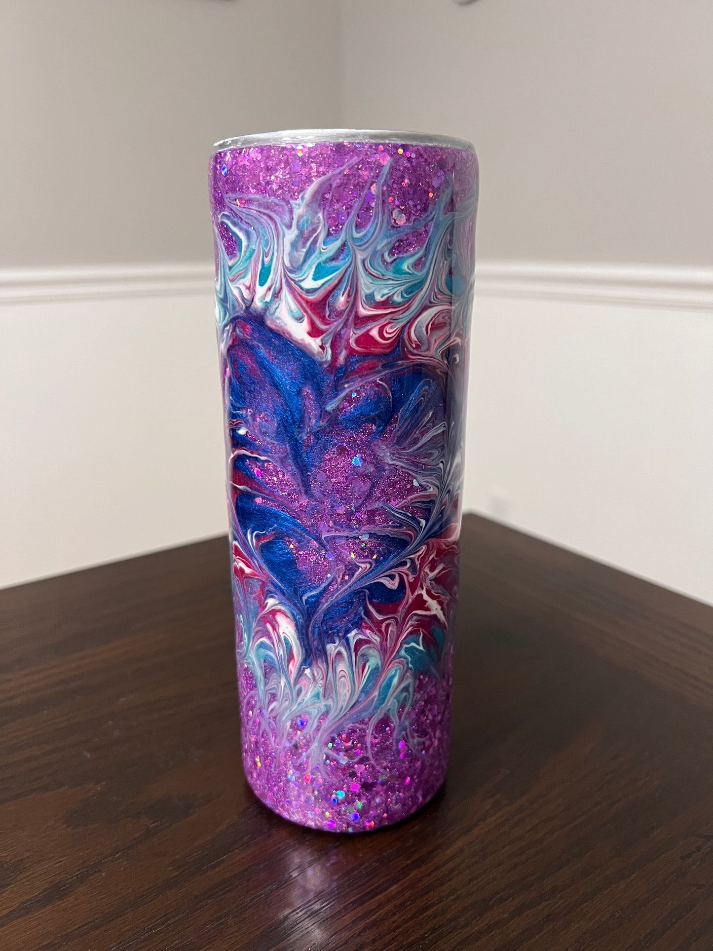 RTS #47 Boujee Heart Stinger -20oz Skinny Tumbler-Pre Made-RTS