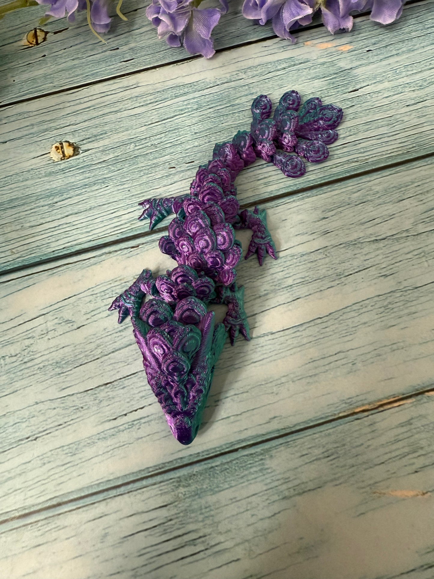 3D Printed Peacock Dragon