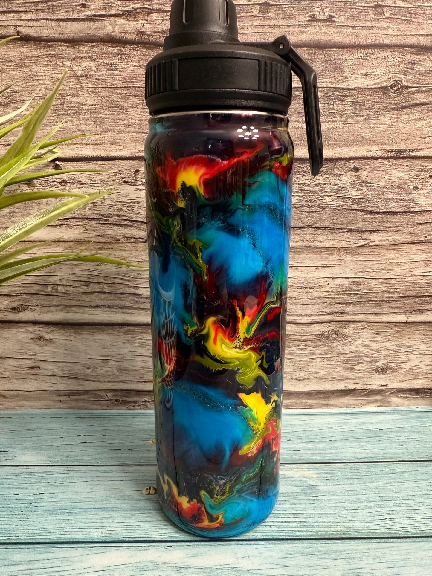 Hawaiian Vibes Handmade Custom Epoxy Tumbler