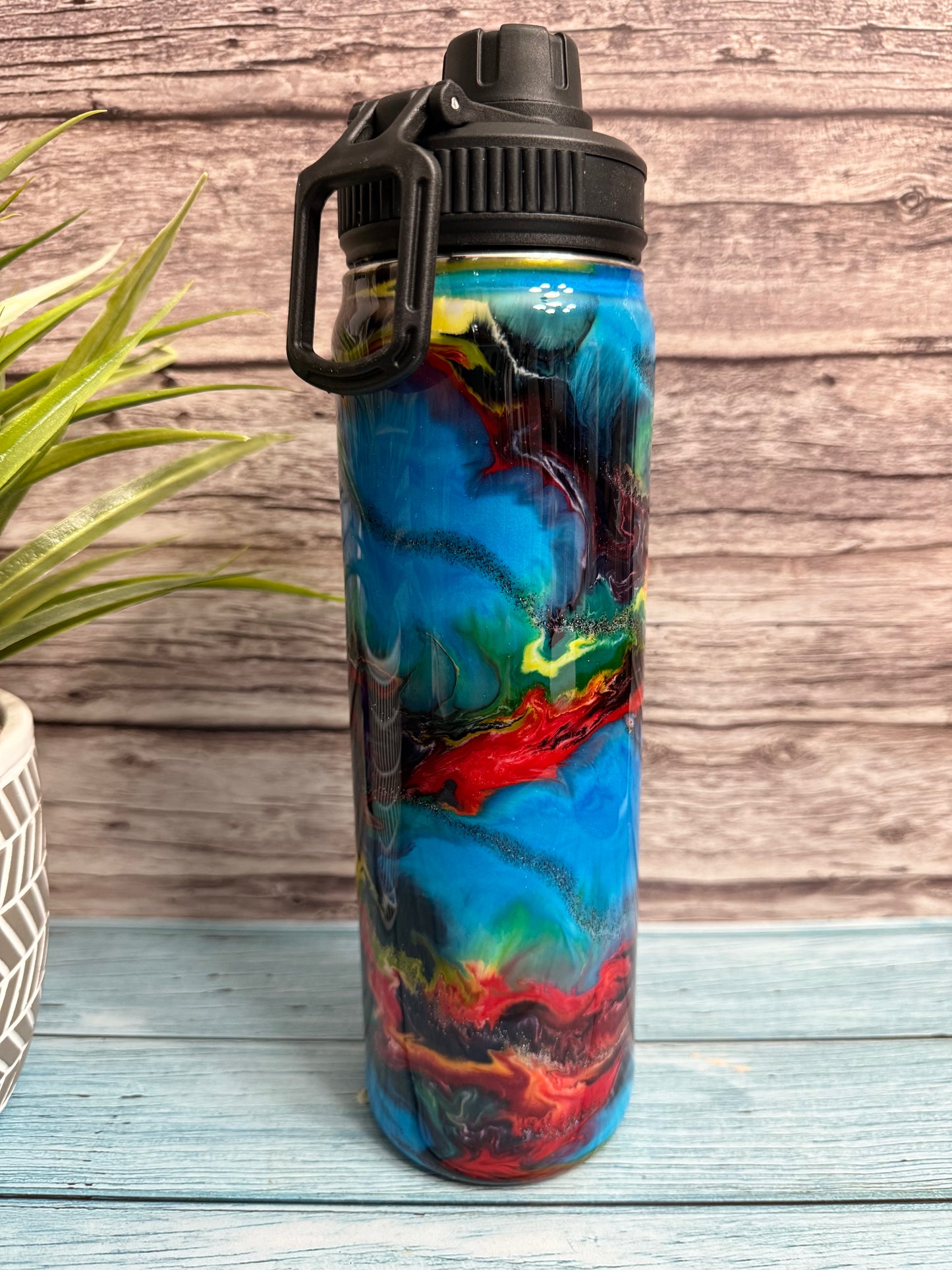 Hawaiian Vibes Handmade Custom Epoxy Tumbler
