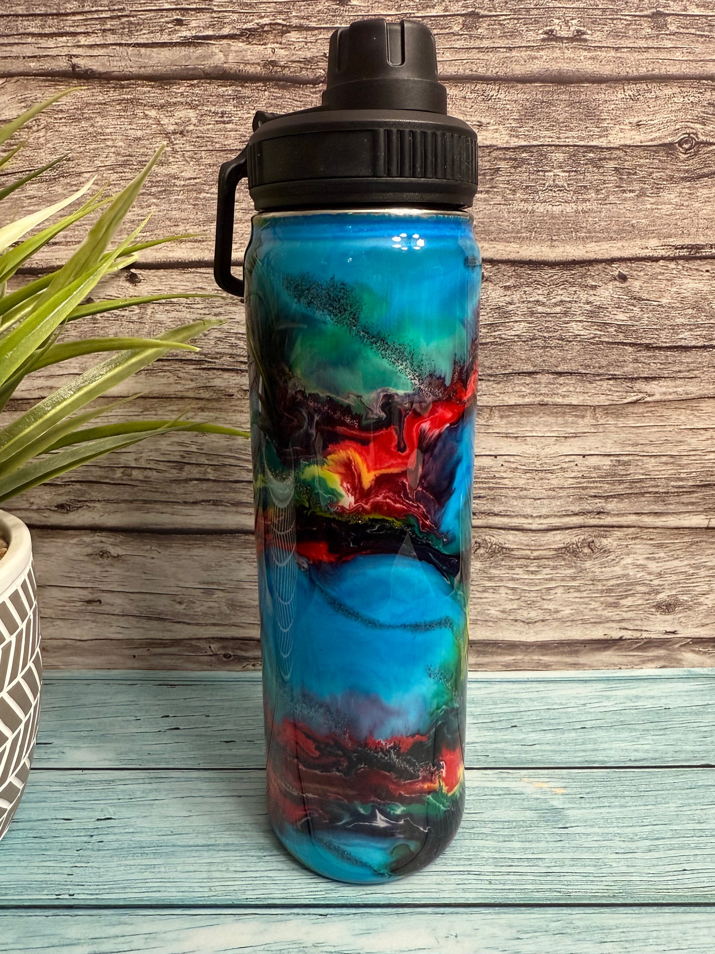 Hawaiian Vibes Handmade Custom Epoxy Tumbler