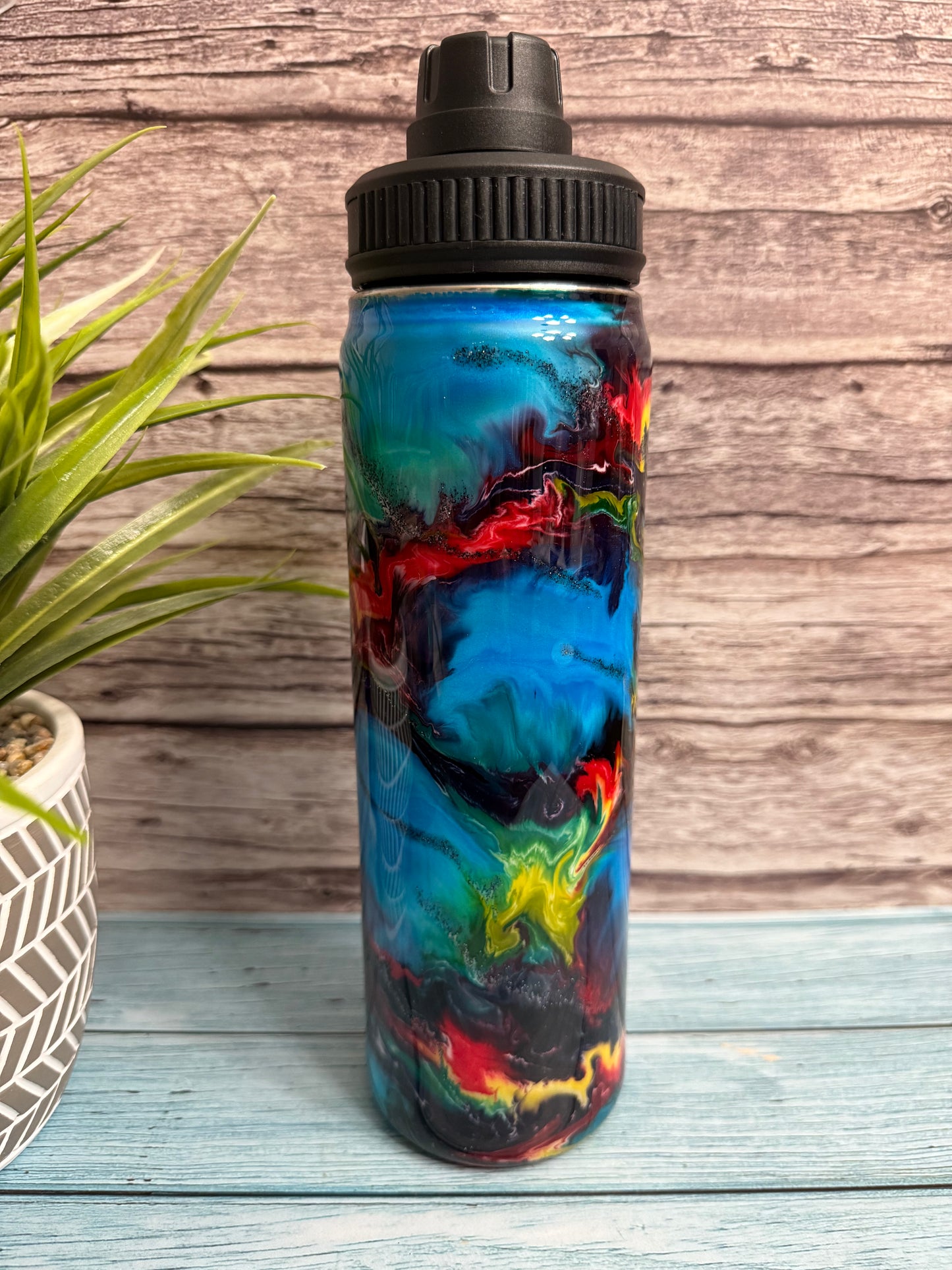 Hawaiian Vibes Handmade Custom Epoxy Tumbler