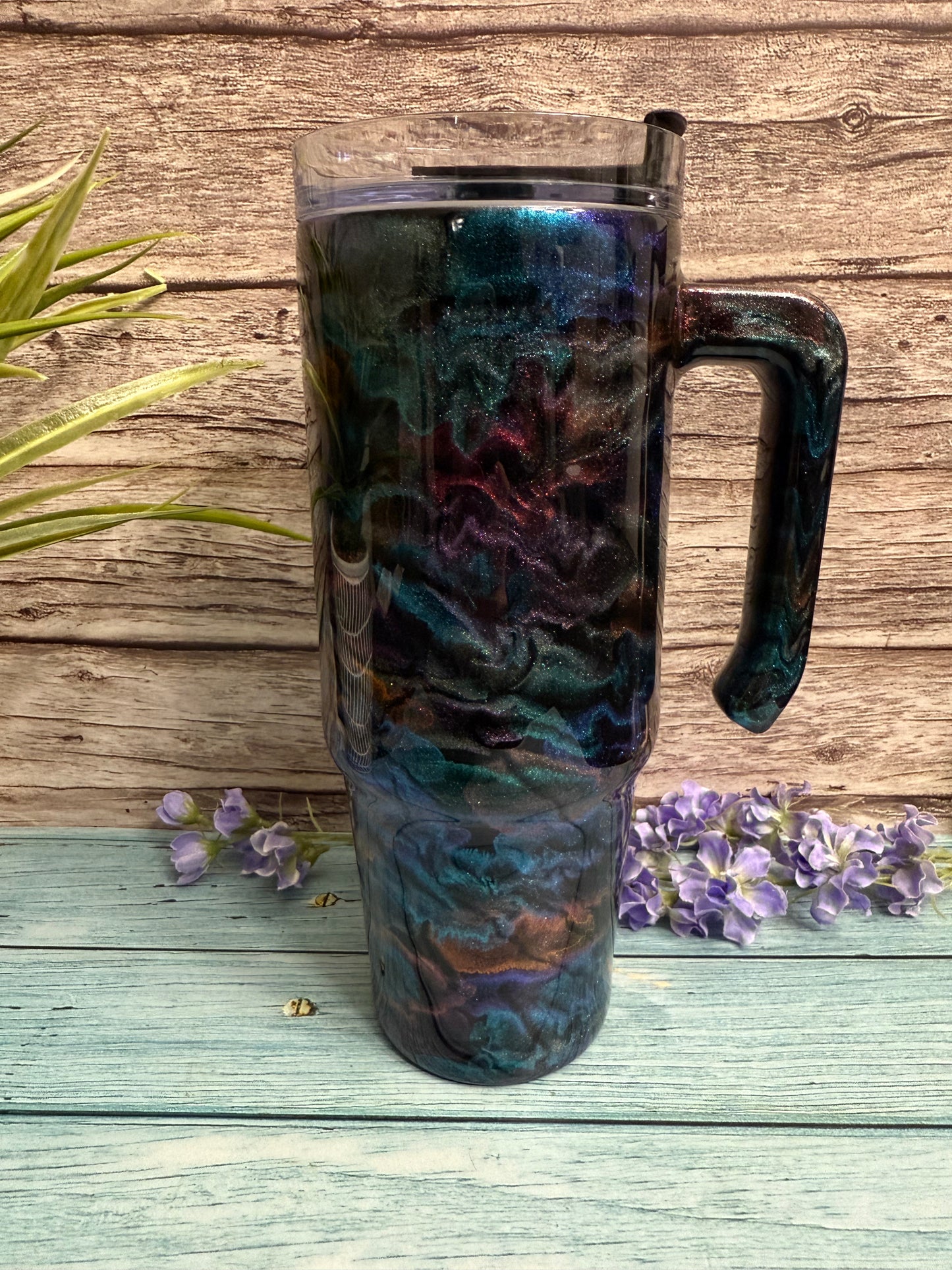 Morning Glory Handmade Custom Epoxy Tumbler