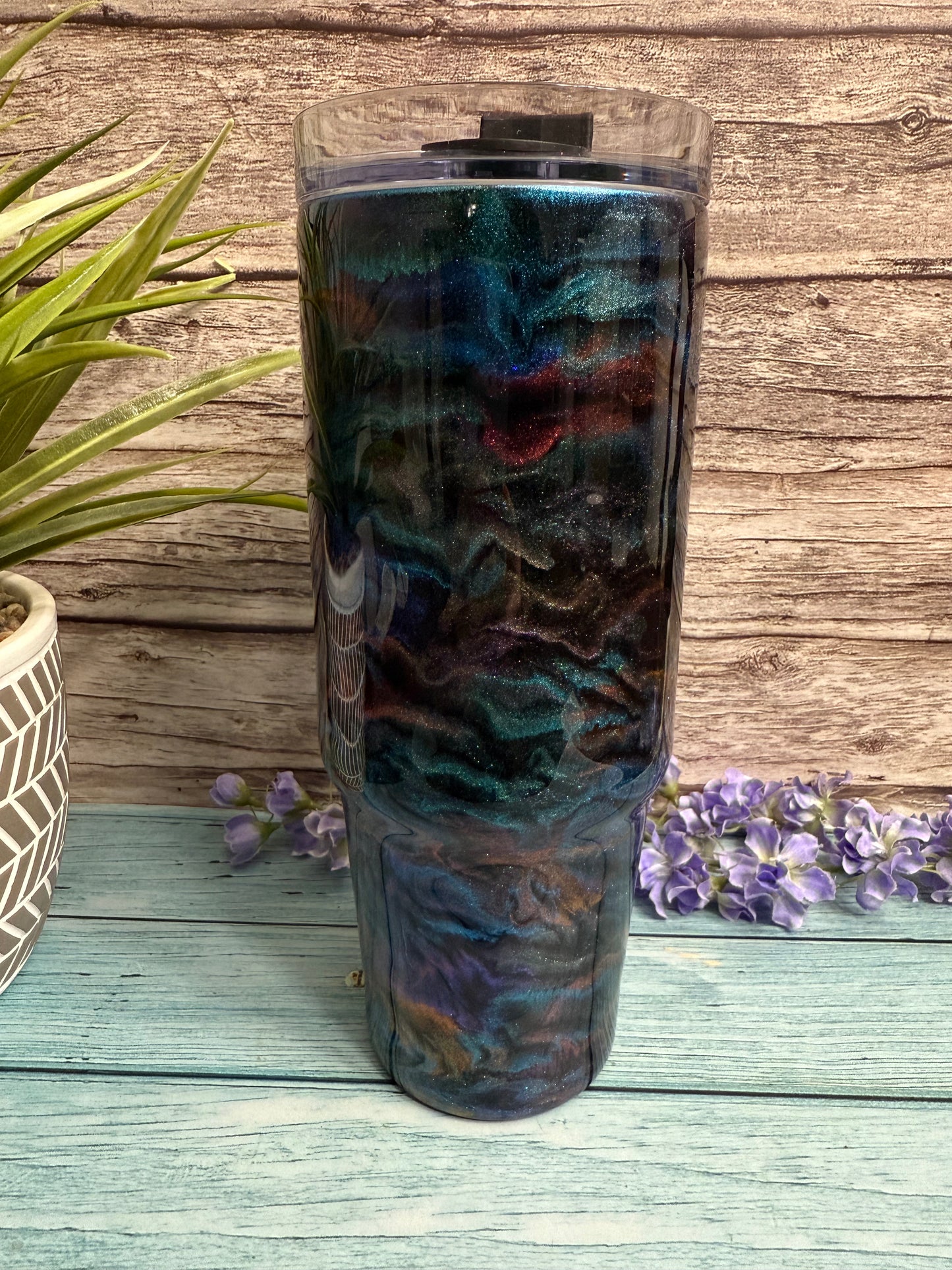 Morning Glory Handmade Custom Epoxy Tumbler