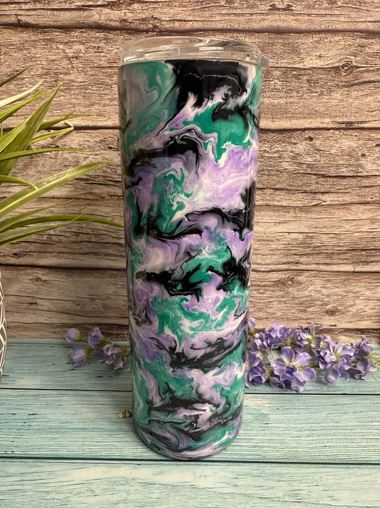 Calming Iris Handmade Custom Epoxy Tumbler
