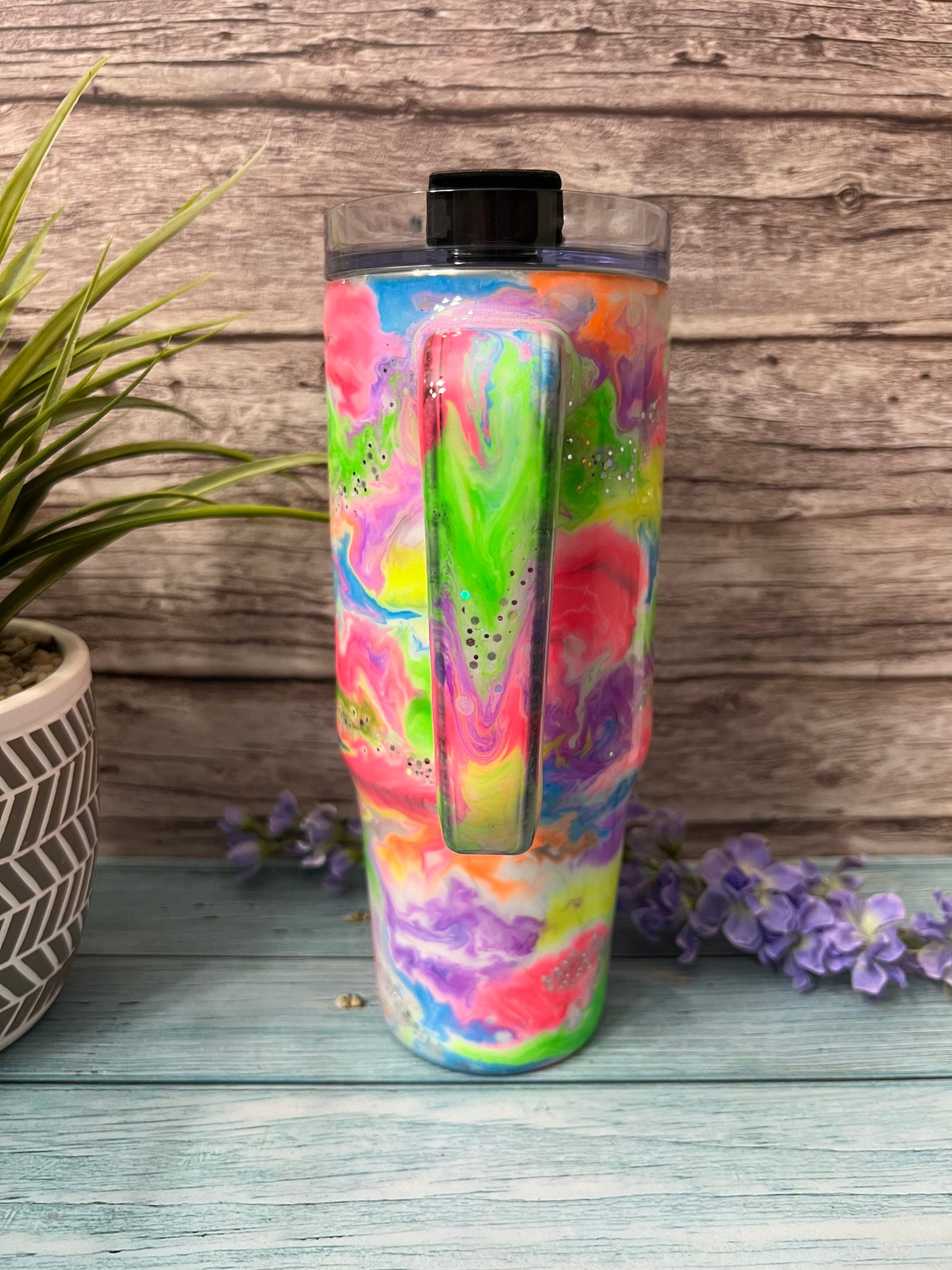 RTS #55 -30oz Grippy Tumbler-Neon Hopeful Dreams-Pre Made-RTS