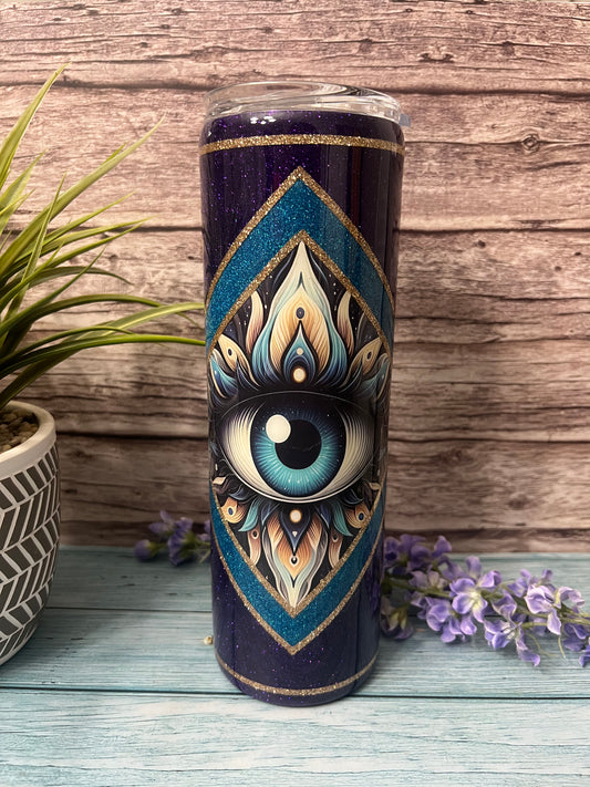 Evil Eye Handmade Custom Epoxy Tumbler