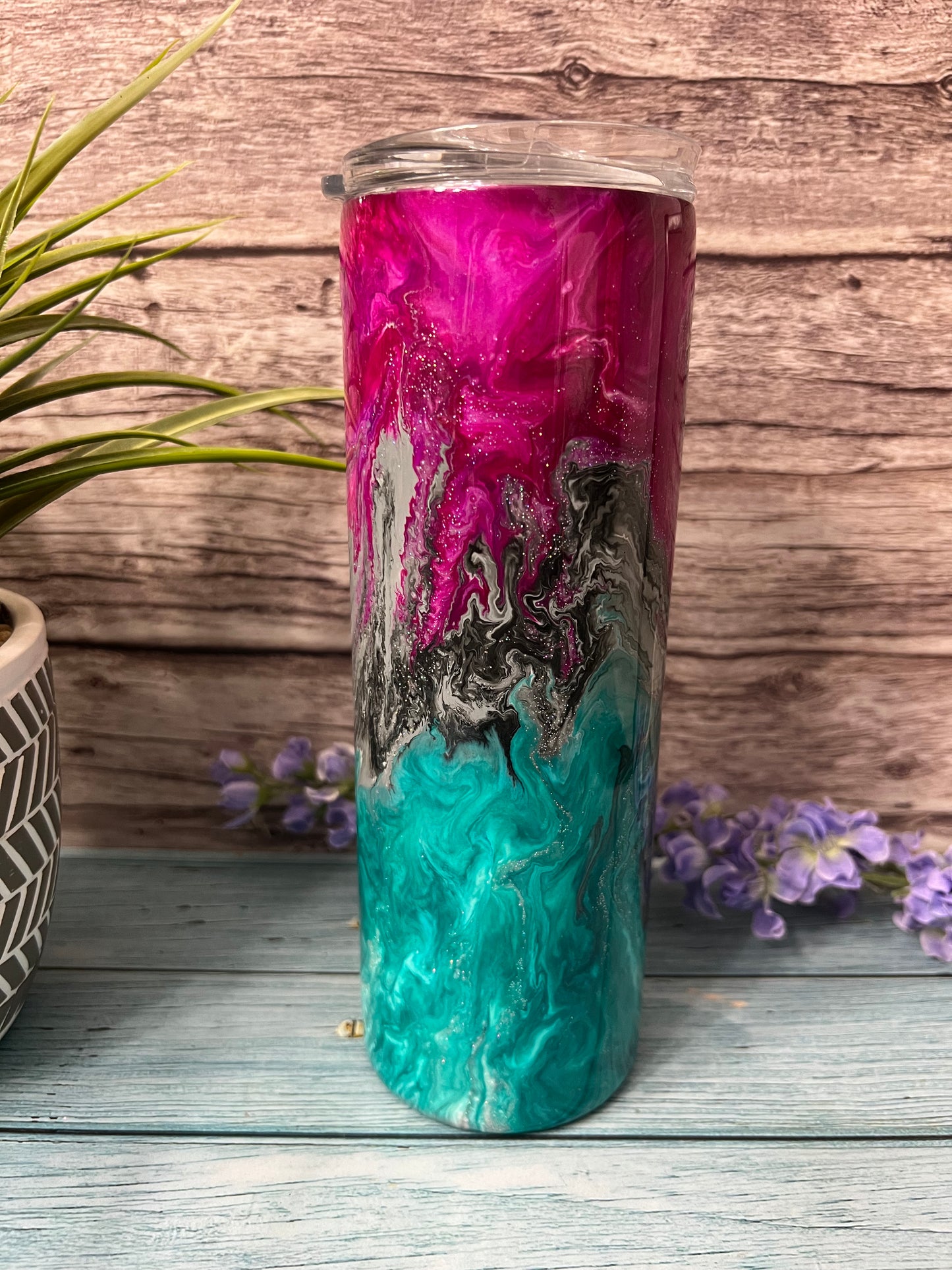 RTS #59 -20oz Skinny Tumbler-Color Melt -Pre Made-RTS