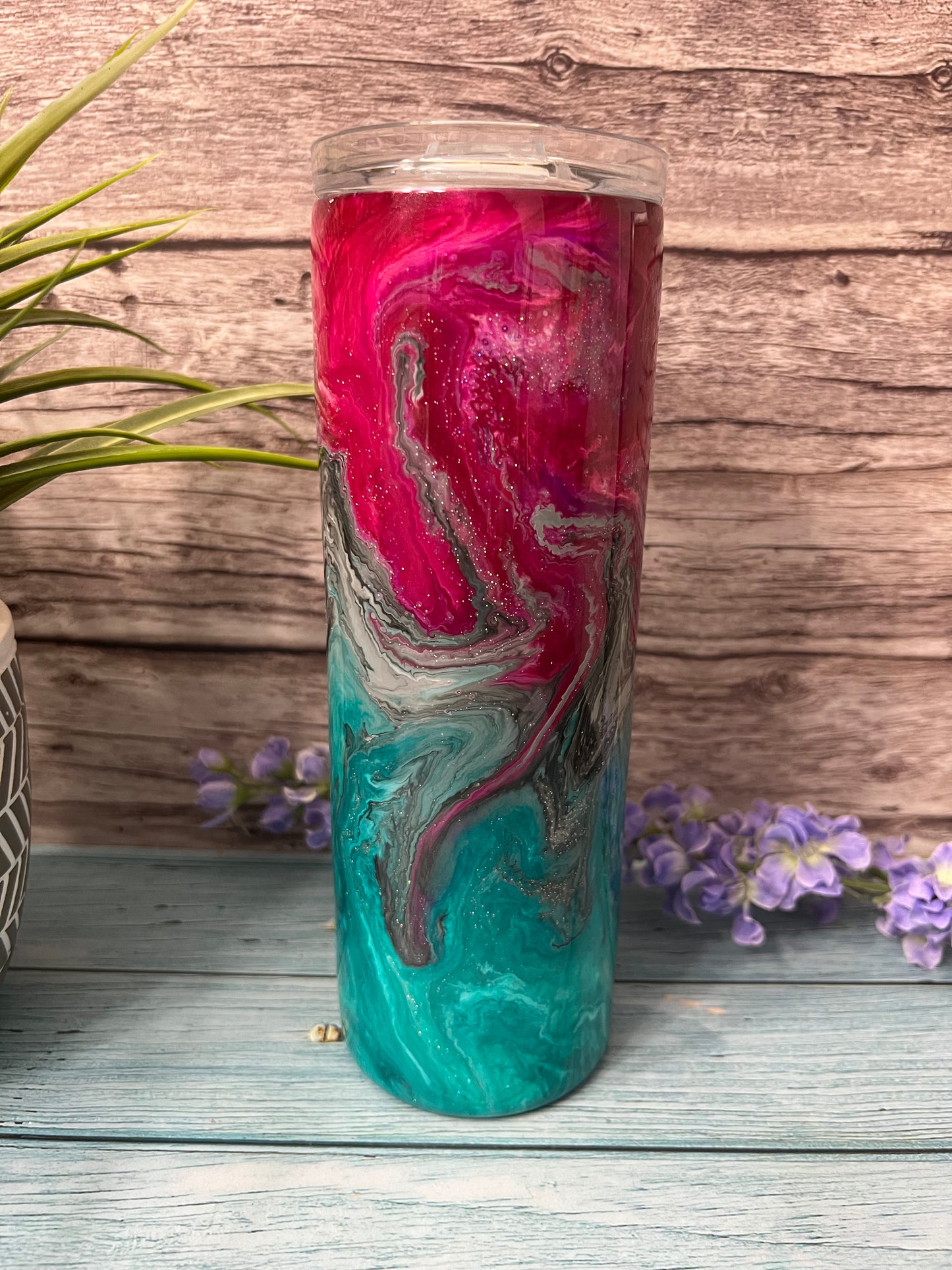 RTS #59 -20oz Skinny Tumbler-Color Melt -Pre Made-RTS