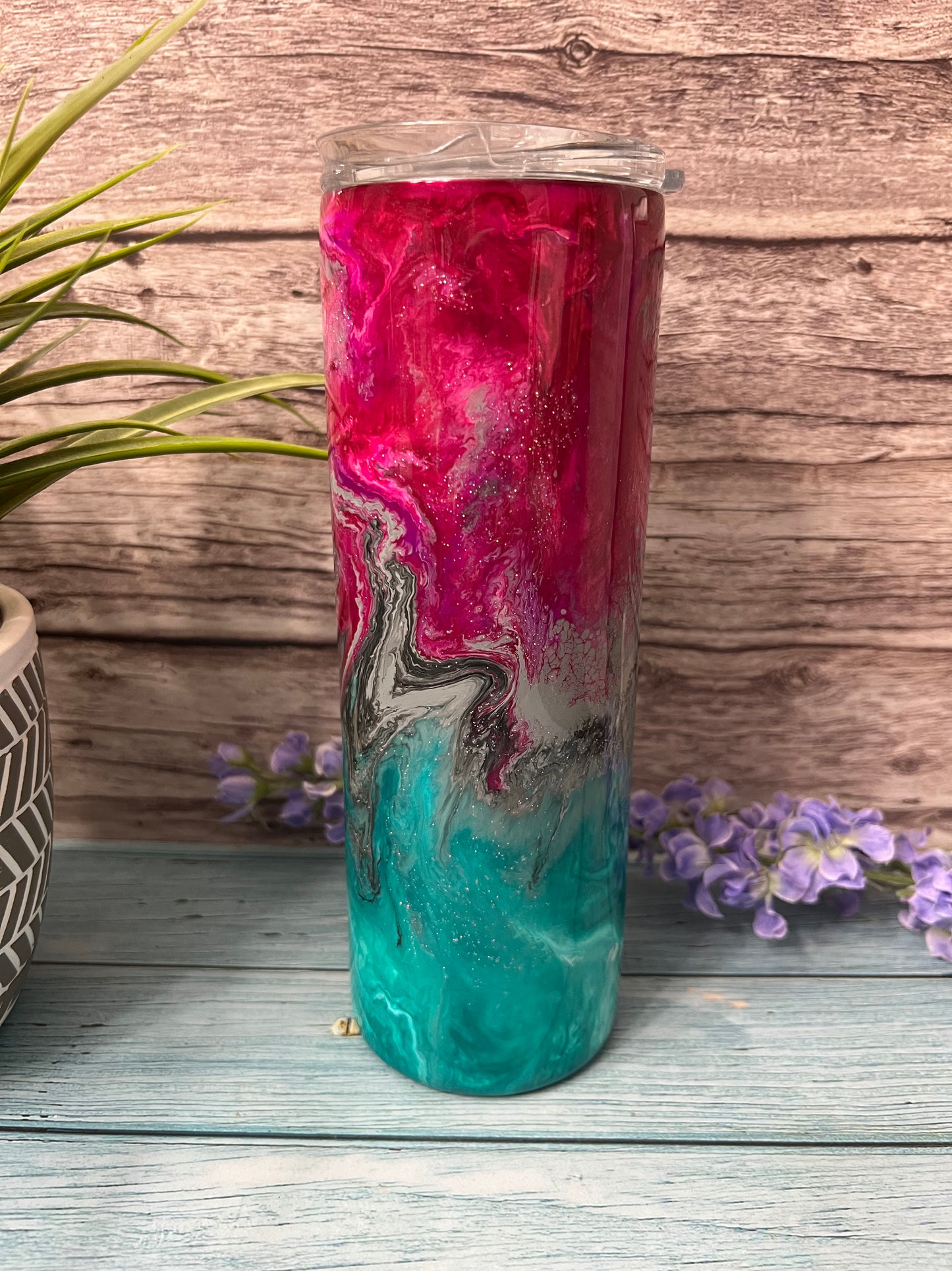 RTS #59 -20oz Skinny Tumbler-Color Melt -Pre Made-RTS