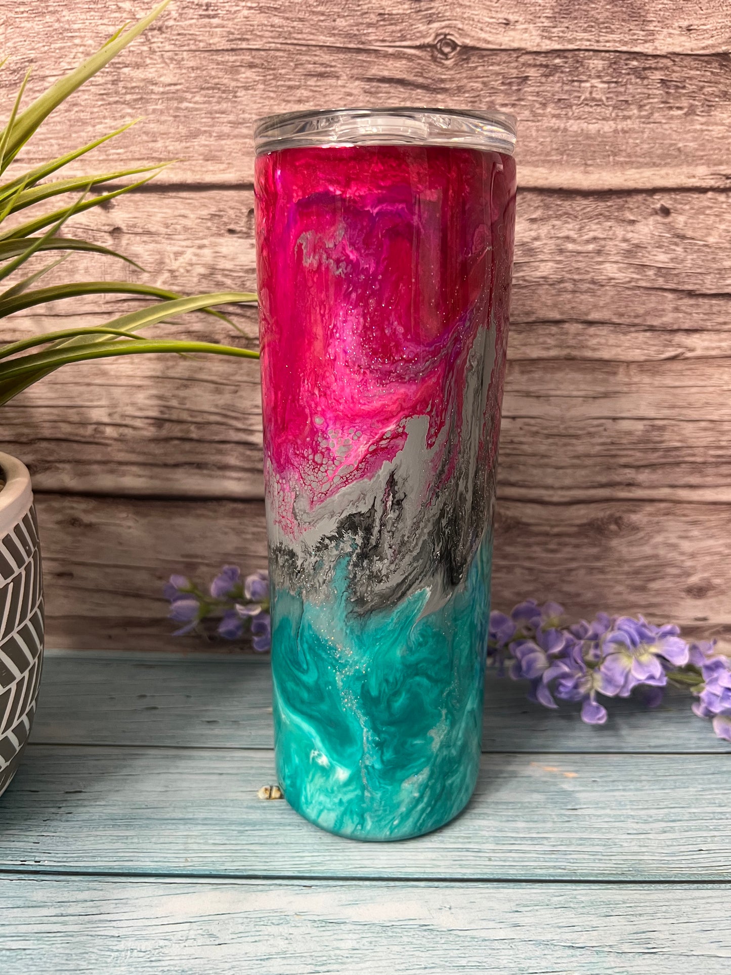 RTS #59 -20oz Skinny Tumbler-Color Melt -Pre Made-RTS