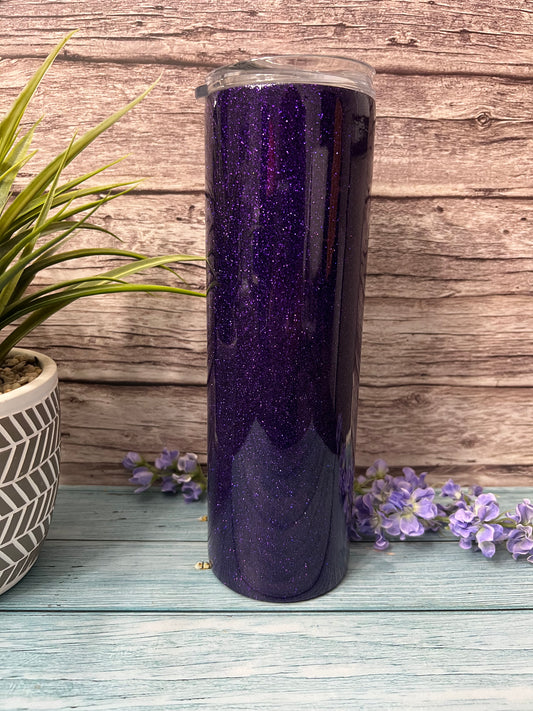 Purple Fine Glitter-30oz Skinny Tumbler-Pre Made