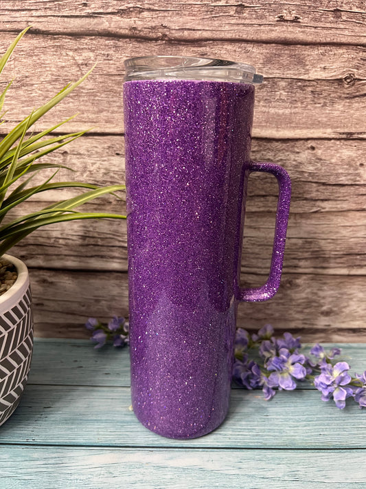 Light Purple Fine Glitter-30oz Skinny Hoggdle Tumbler-Pre Made