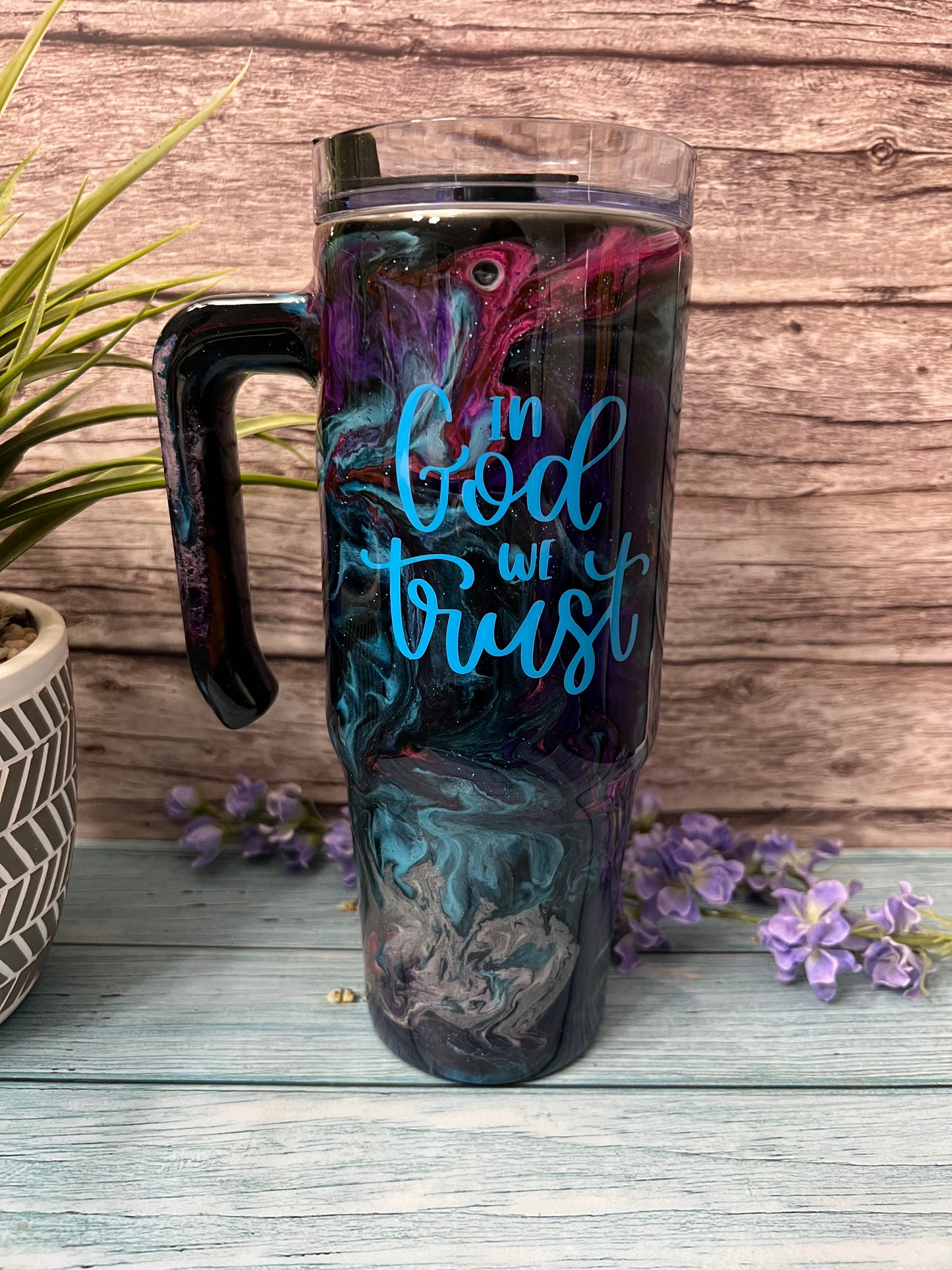 Cosmic Explosion Handmade Custom Epoxy Tumbler