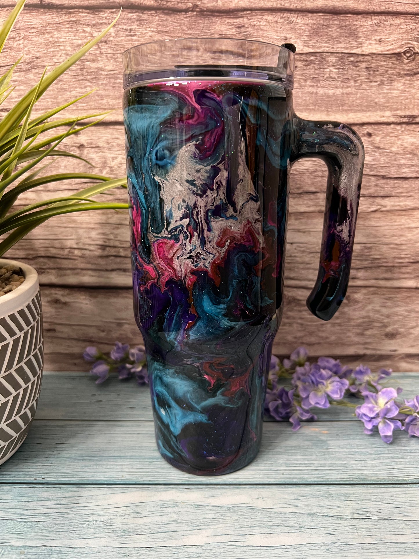 Cosmic Explosion Handmade Custom Epoxy Tumbler