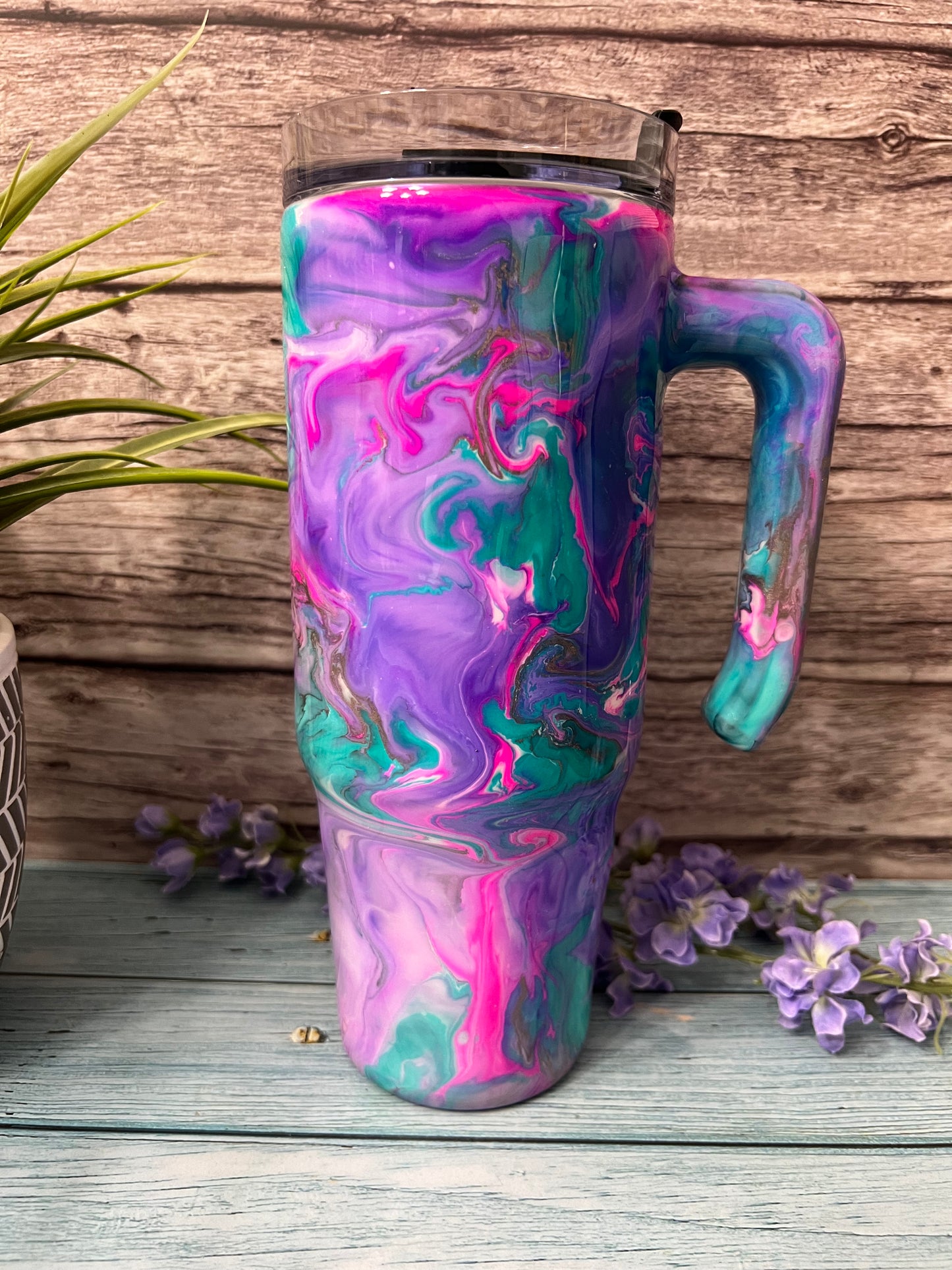 Passion Fruit Handmade Custom Epoxy Tumbler