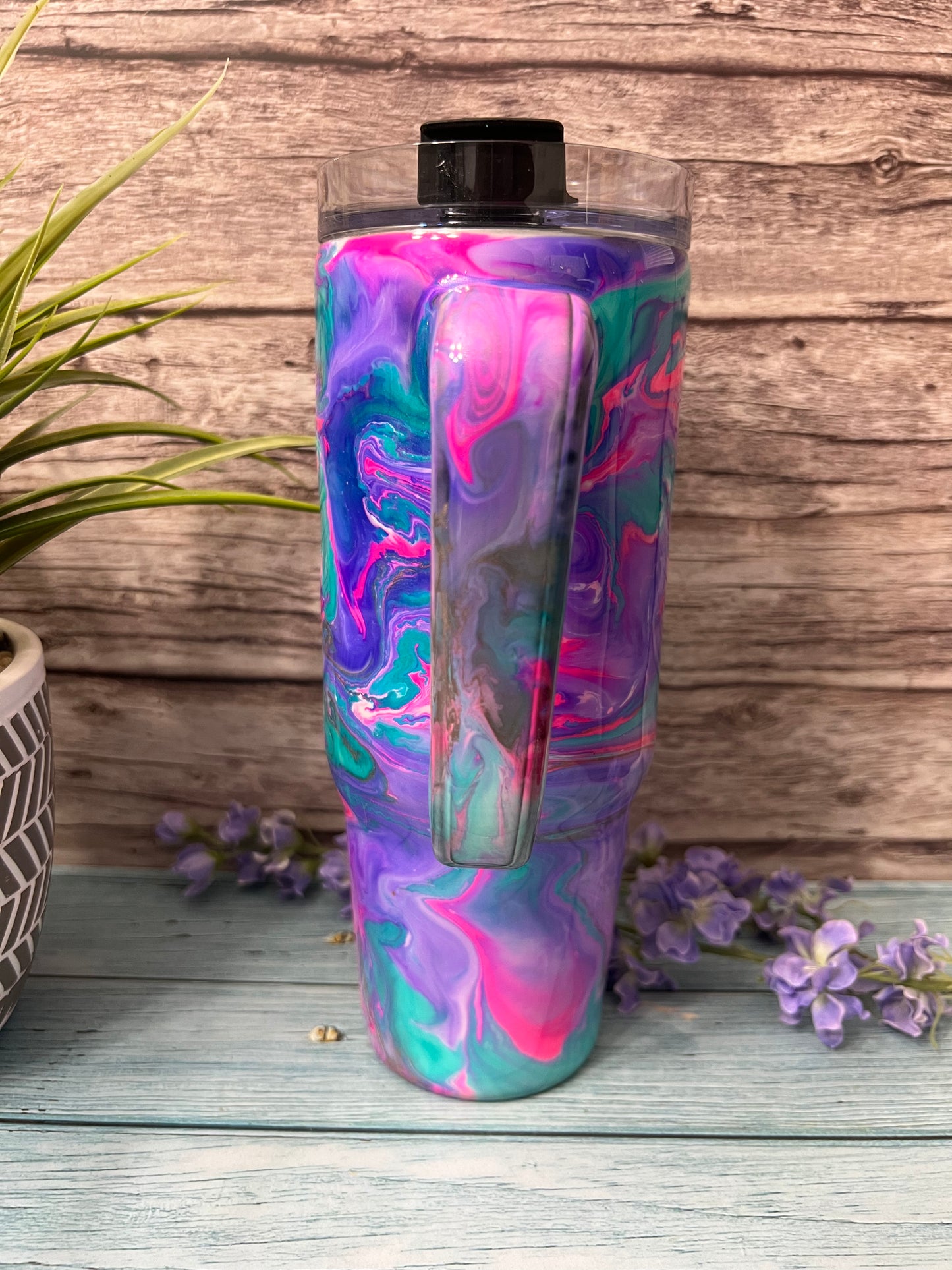 Passion Fruit Handmade Custom Epoxy Tumbler