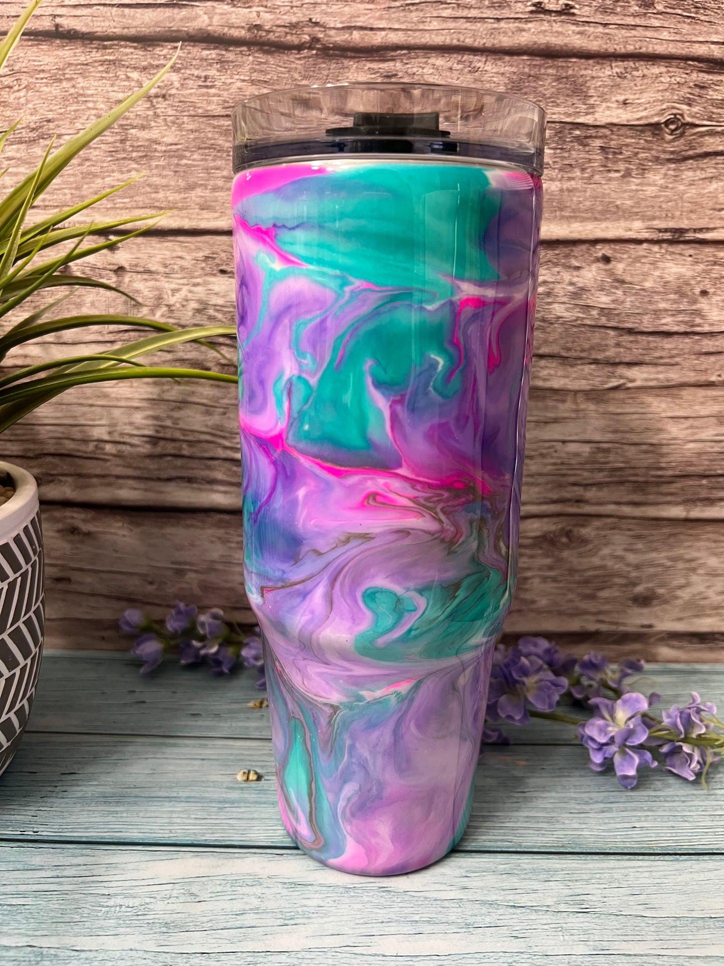 Passion Fruit Handmade Custom Epoxy Tumbler