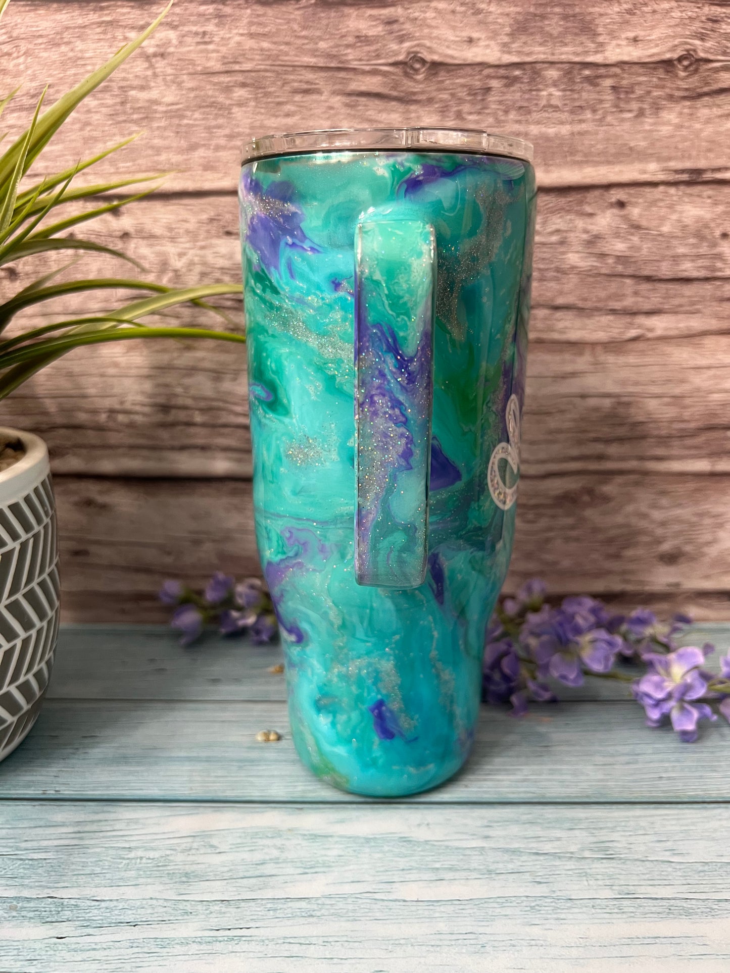 Mermaid Splash Handmade Custom Epoxy Tumbler