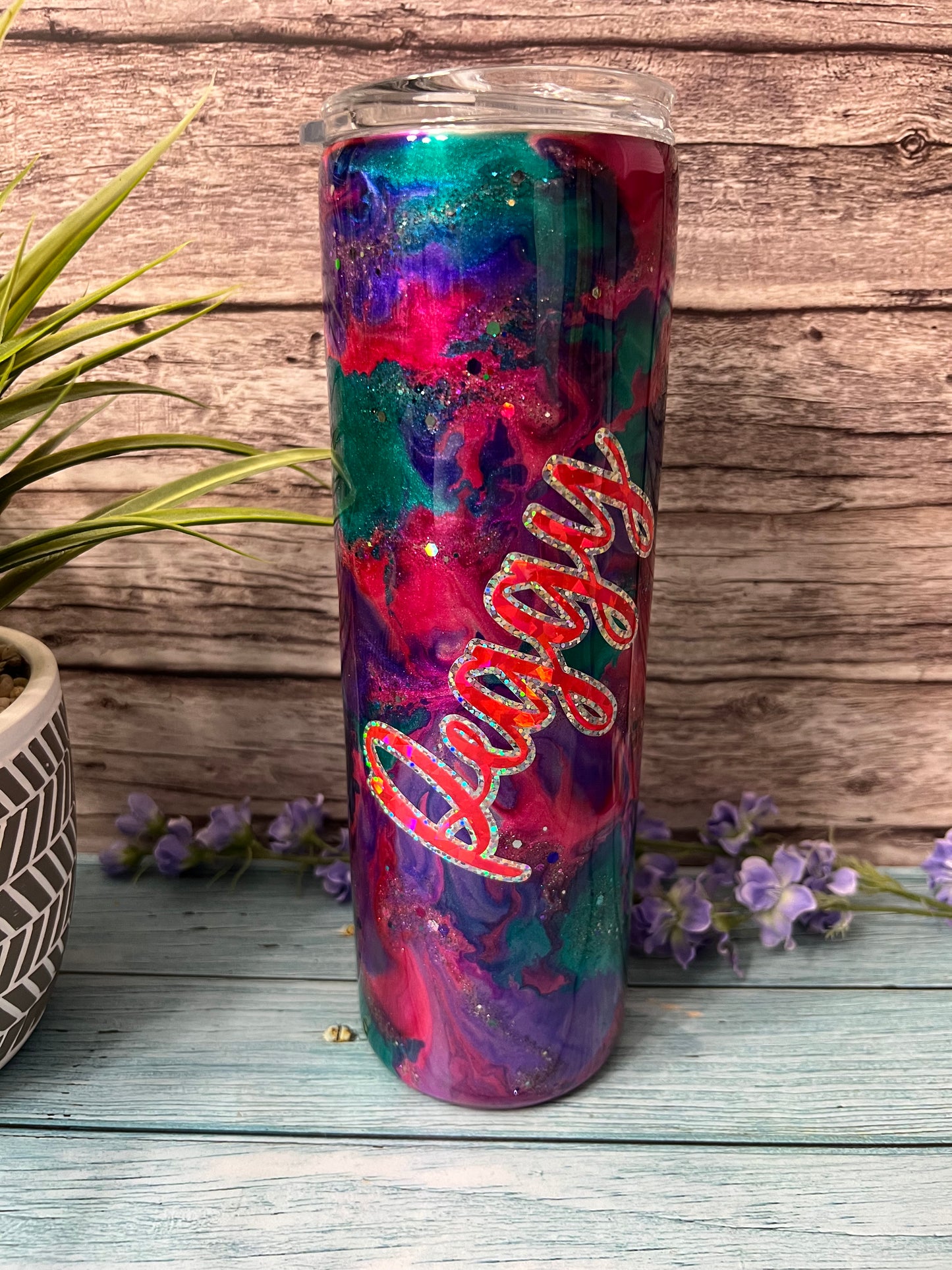 Bubblegum Handmade Custom Epoxy Tumbler