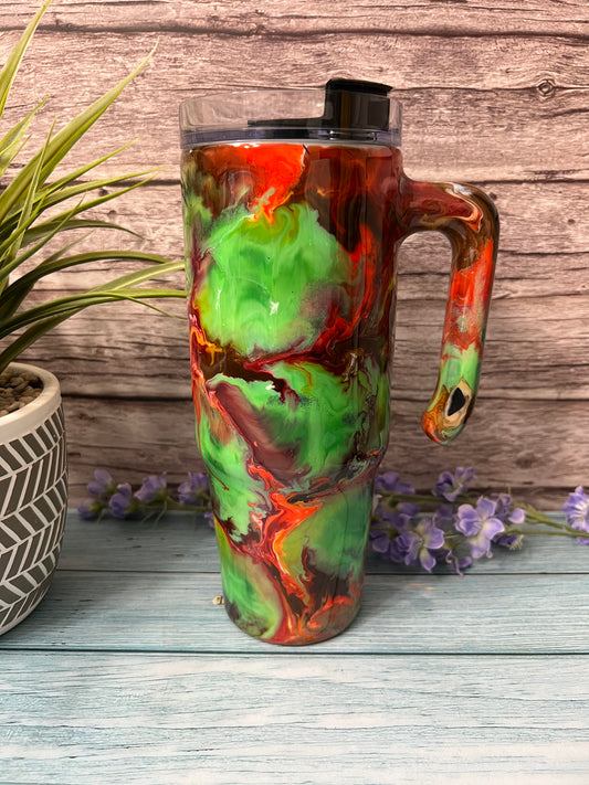 Fall Latte Handmade Custom Epoxy Tumbler