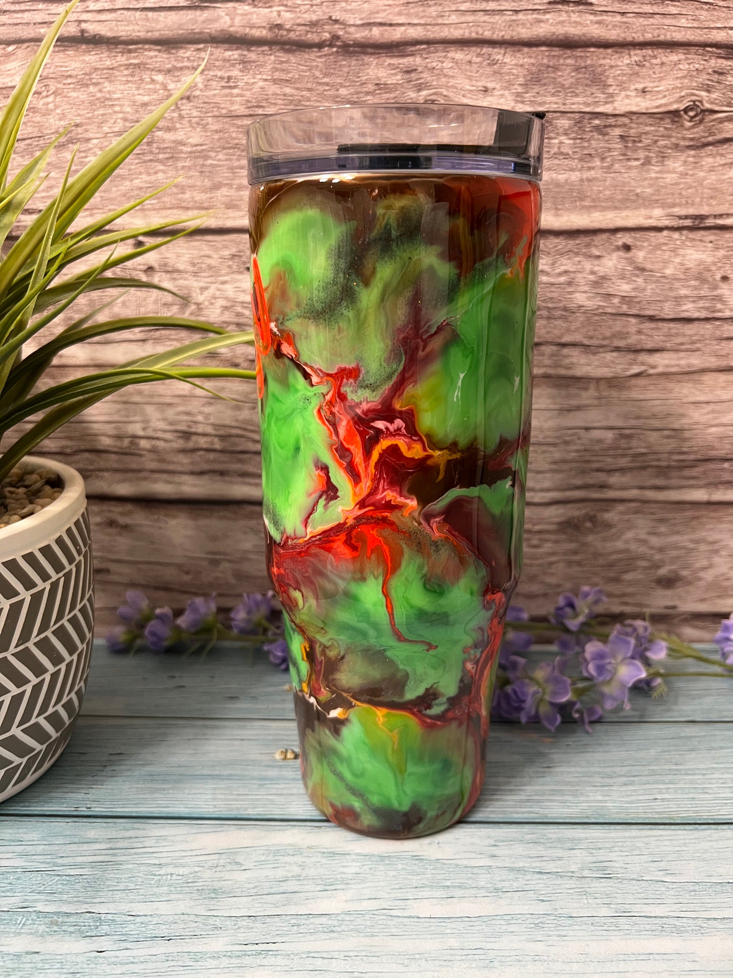 Fall Latte Handmade Custom Epoxy Tumbler