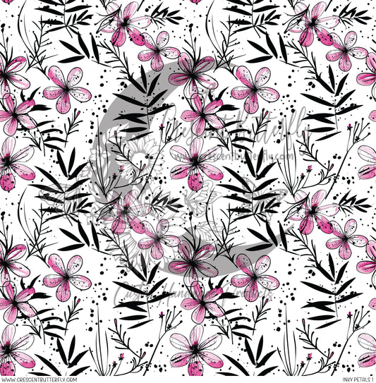 Inky Petals 1 Printed Vinyl Sheet/Wrap