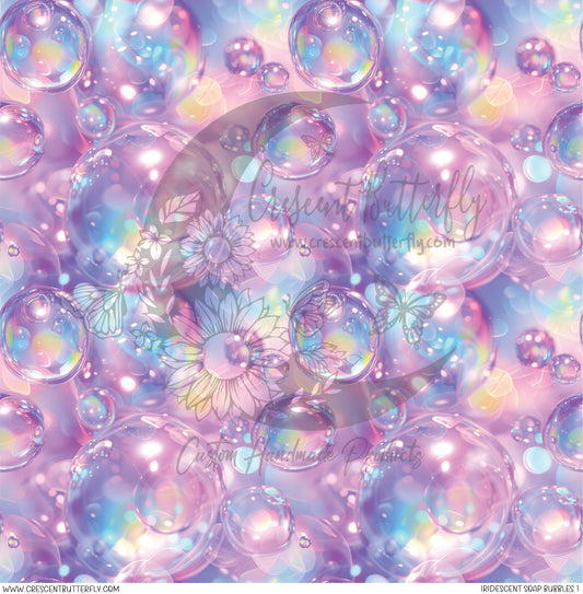 Iridescent Soap Bubbles 1 Printed Vinyl Sheet/Wrap