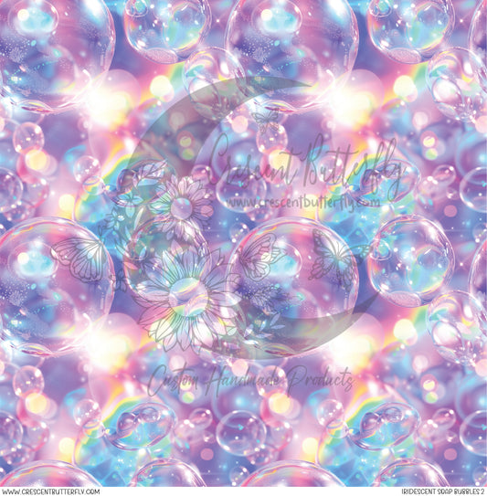 Iridescent Soap Bubbles 2 Printed Vinyl Sheet/Wrap