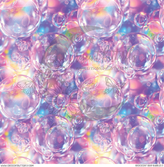 Iridescent Soap Bubbles 3 Printed Vinyl Sheet/Wrap