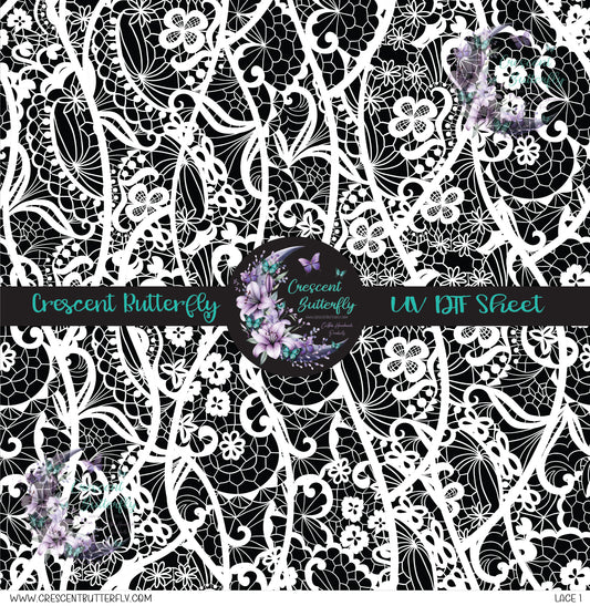 Lace 1 10x10 UV DTF Sheet