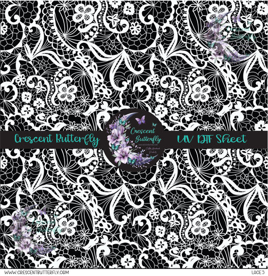 Lace 5 10x10 UV DTF Sheet