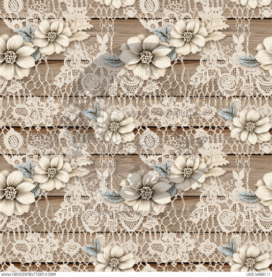 Lace Wood 11 Printed Vinyl Sheet/Wrap