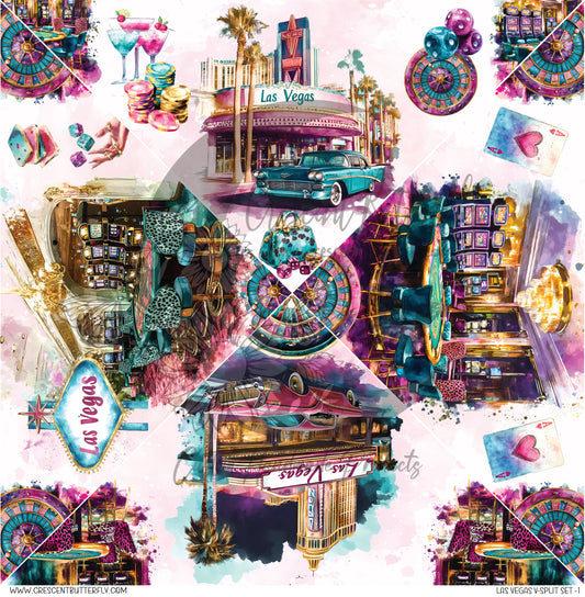 Las Vegas V-Split Set-1 Printed Vinyl Sheet/Wrap