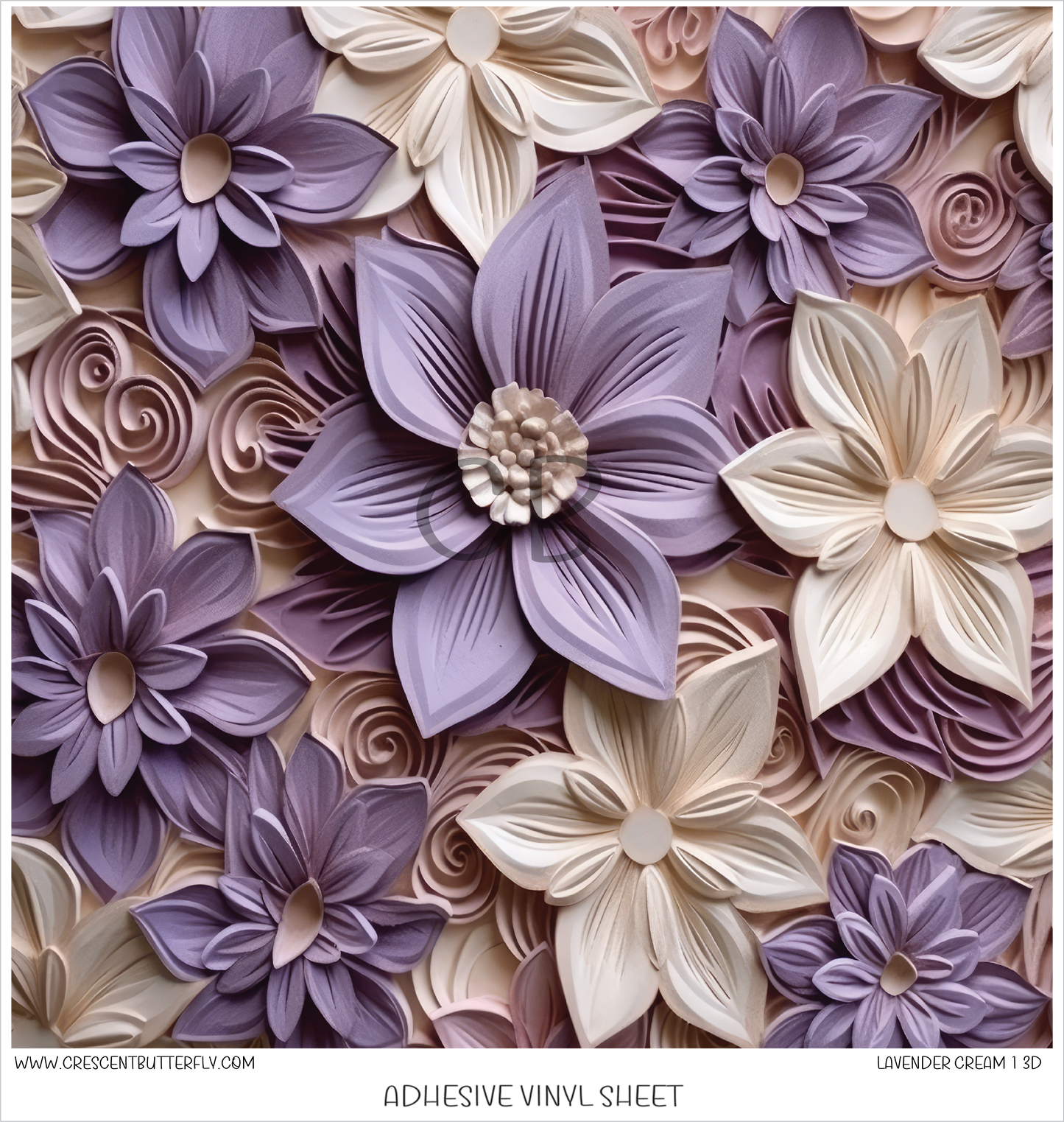 Lavender Cream 3D Printed Vinyl Sheet/Wrap